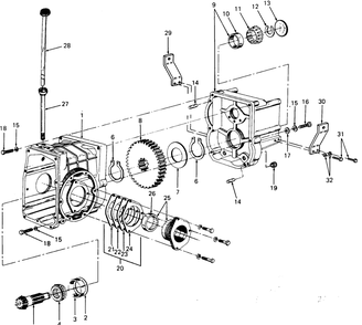 Transmission-Rear And Adapter Housings Diagram and Parts List for 1860 800000-821059-140661100-141661100 Cub Cadet Lawn Tractor